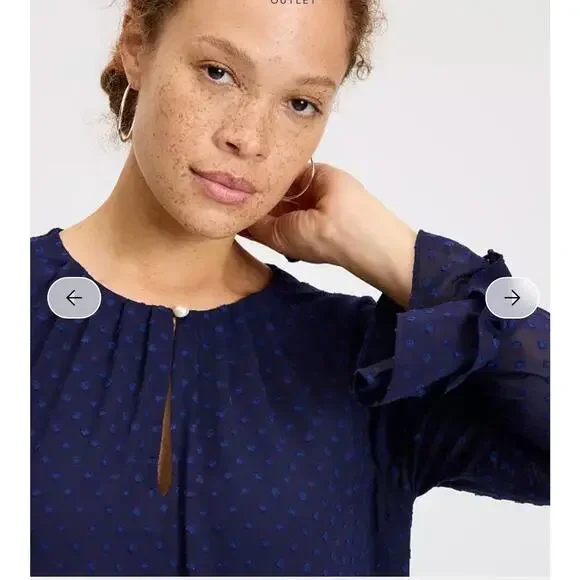 Kate Spade Breezy Dot Flounce Dress Navy Tiered Swiss Dot Ruffle Mini Small - Picture 3 of 14